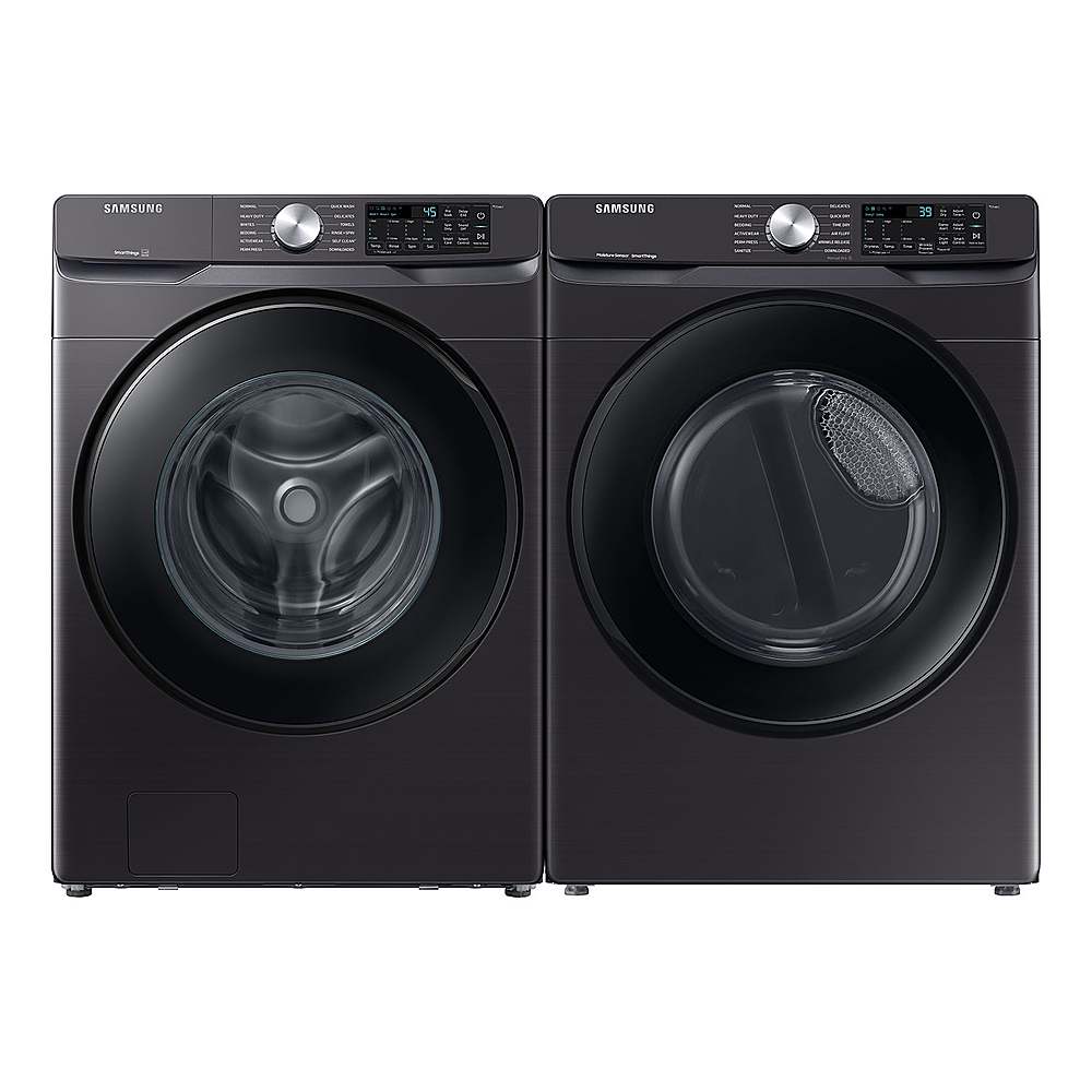 Samsung - 5.1 Cu. Ft. High-Efficiency Stackable Smart Front Load Washer with Vibration Reduction Technology+ - Brushed Black_8