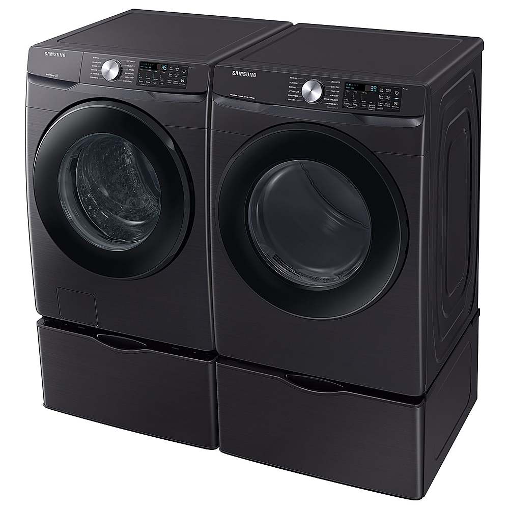 Samsung - 5.1 Cu. Ft. High-Efficiency Stackable Smart Front Load Washer with Vibration Reduction Technology+ - Brushed Black_1