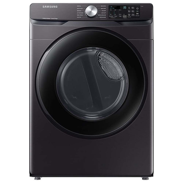 Samsung - 7.5 Cu. Ft. Stackable Smart Electric Dryer with Sensor Dry - Brushed Black_0