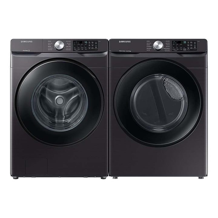 Samsung - 7.5 Cu. Ft. Stackable Smart Electric Dryer with Sensor Dry - Brushed Black_7