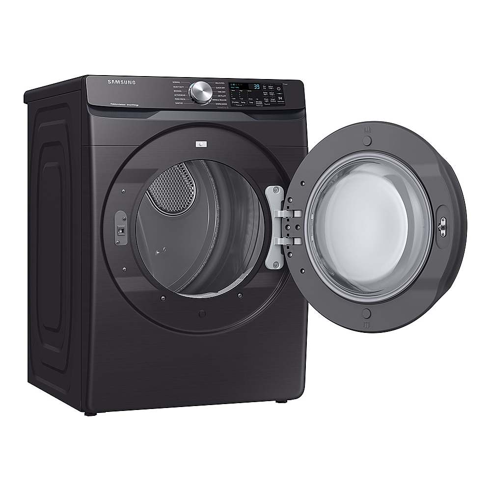 Samsung - 7.5 Cu. Ft. Stackable Smart Electric Dryer with Sensor Dry - Brushed Black_6