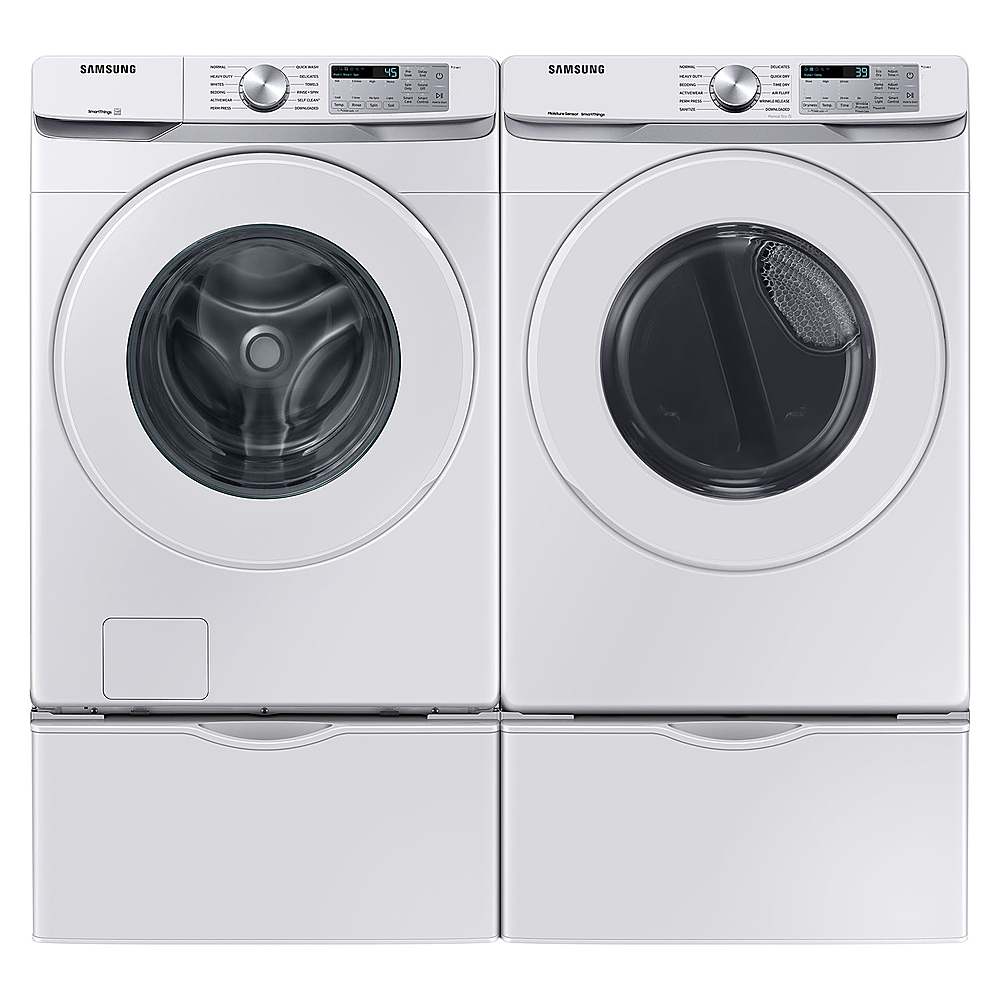 Samsung - 5.1 Cu. Ft. High-Efficiency Stackable Smart Front Load Washer with Vibration Reduction Technology+ - White_3