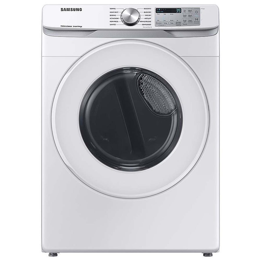 Samsung - 7.5 Cu. Ft. Stackable Smart Electric Dryer with Sensor Dry - White_0