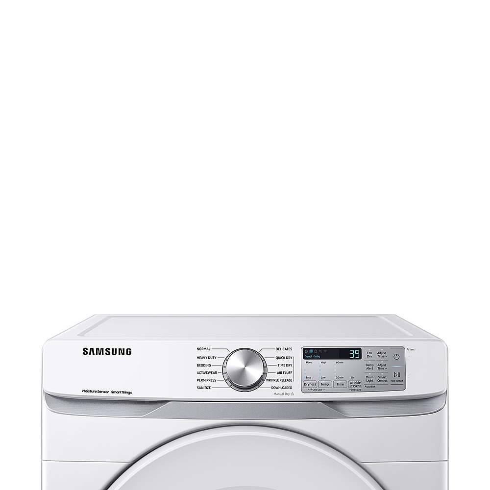 Samsung - 7.5 Cu. Ft. Stackable Smart Electric Dryer with Sensor Dry - White_9