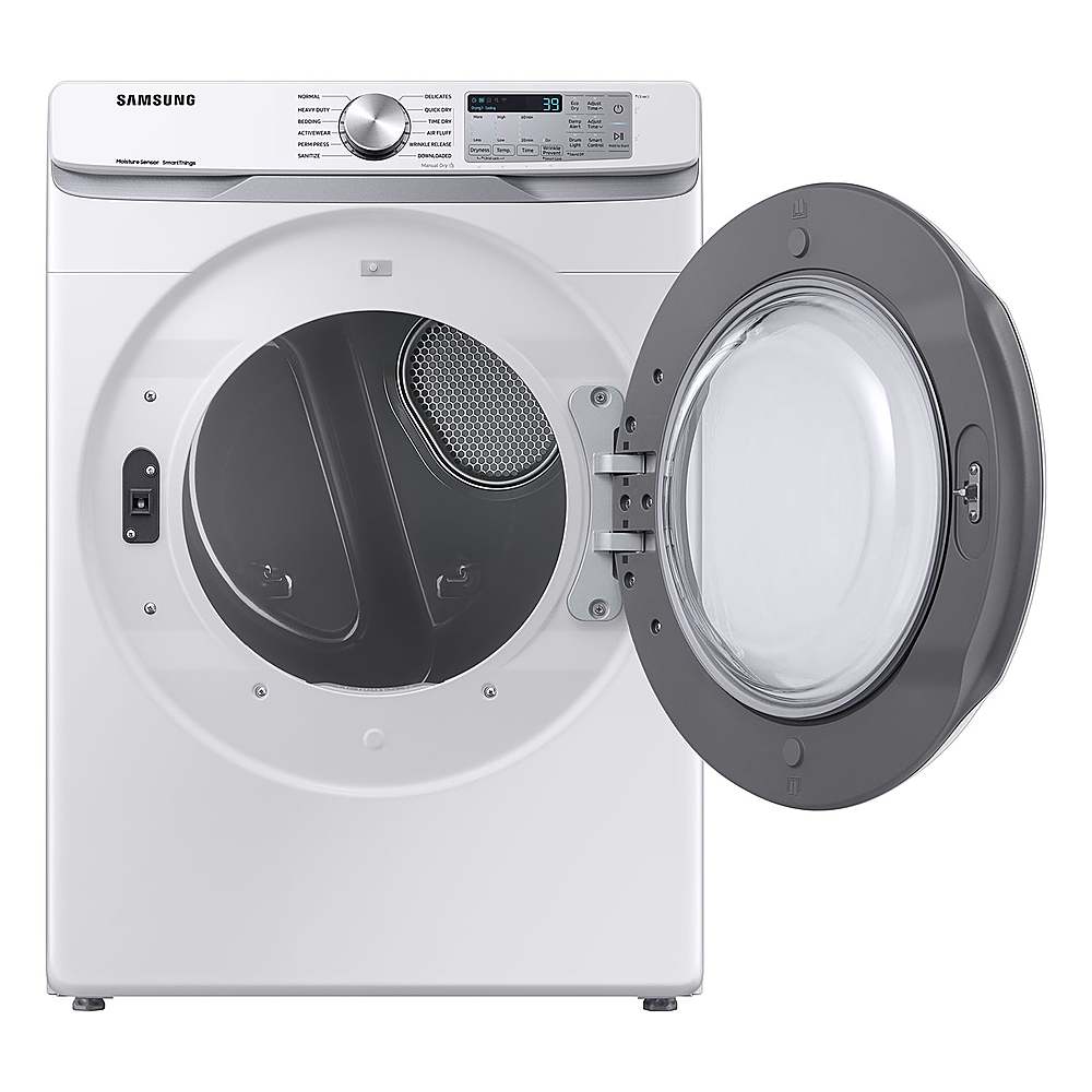 Samsung - 7.5 Cu. Ft. Stackable Smart Electric Dryer with Sensor Dry - White_6