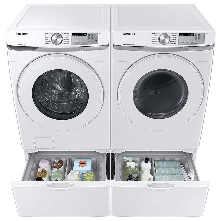 Samsung - 7.5 Cu. Ft. Stackable Smart Electric Dryer with Sensor Dry - White_4