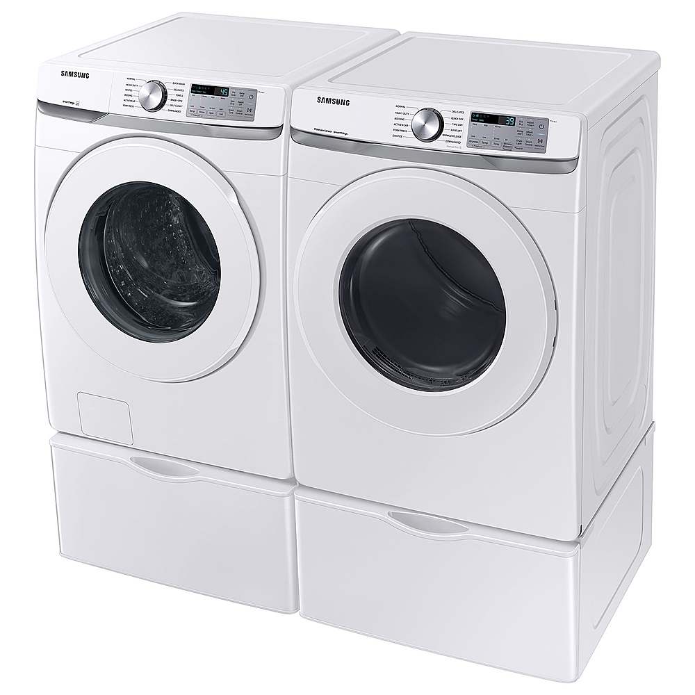 Samsung - 7.5 Cu. Ft. Stackable Smart Electric Dryer with Sensor Dry - White_1