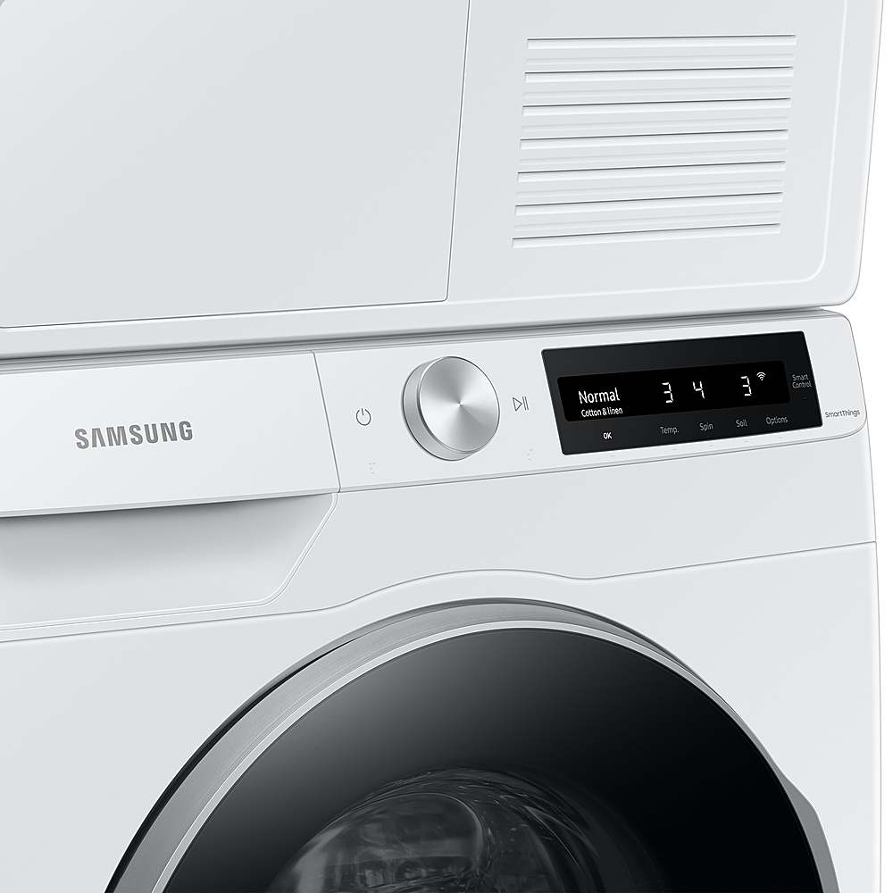 Samsung - 4.0 Cu. Ft. Stackable Smart Electric Dryer with Ventless Heat Pump - White_2