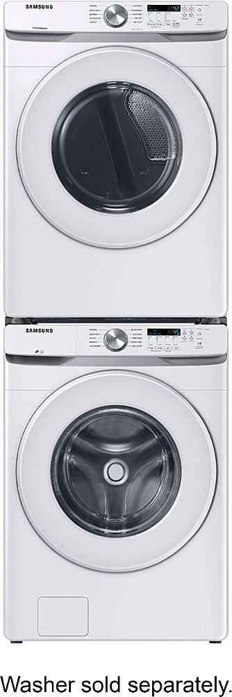 Samsung - 7.5 Cu. Ft. Stackable Electric Dryer with Long Vent Drying - White_11