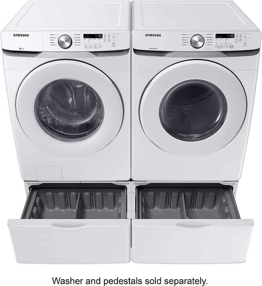 Samsung - 7.5 Cu. Ft. Stackable Electric Dryer with Long Vent Drying - White_9