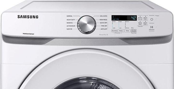 Samsung - 7.5 Cu. Ft. Stackable Electric Dryer with Long Vent Drying - White_3