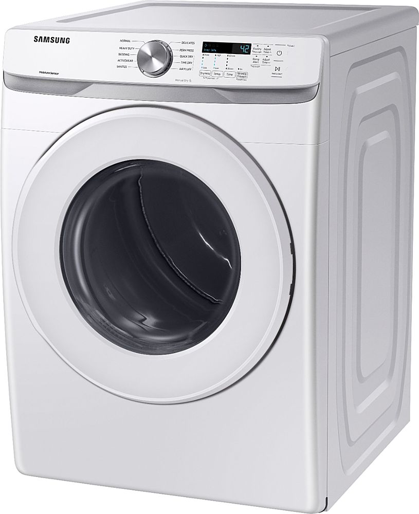 Samsung - 7.5 Cu. Ft. Stackable Electric Dryer with Long Vent Drying - White_1