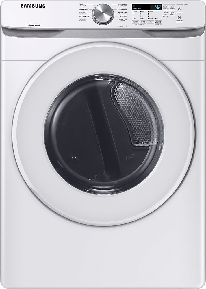 Samsung - 7.5 Cu. Ft. Stackable Gas Dryer with Long Vent Drying - White_0