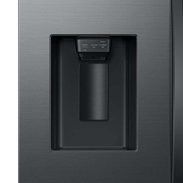 Samsung - 30 cu. ft. 4-Door French Door Smart Refrigerator with Four Types of Ice - Fingerprint Resistant Matte Black Steel_3