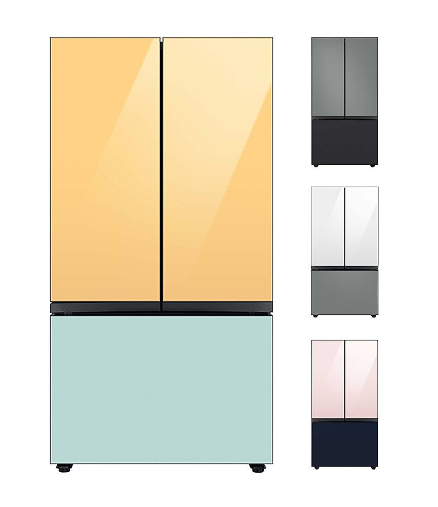 Samsung - BESPOKE 30 cu. ft. 3-Door French Door Smart Refrigerator with Beverage Center - Custom Panel Ready_0
