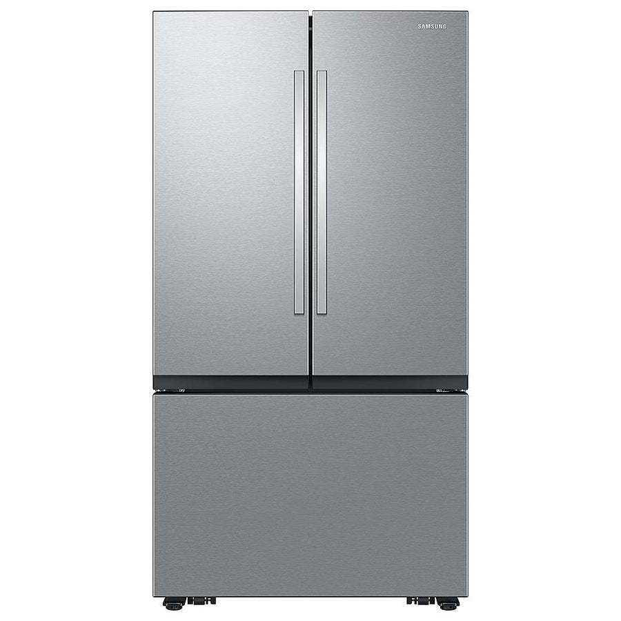Samsung - 27 cu. ft. French Door Counter Depth Smart Refrigerator with Dual Auto Ice Maker - Stainless Steel_0