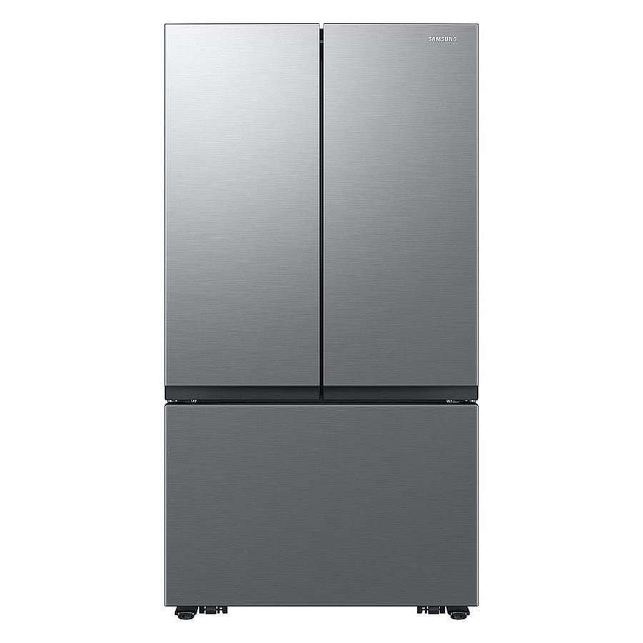 Samsung - 27 cu. ft. 3-Door French Door Counter Depth Smart Refrigerator with Dual Auto Ice Maker - Fingerprint Resistant Stainless Look_0