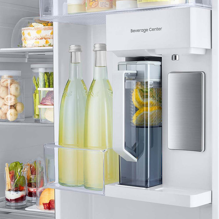 Samsung - BESPOKE Side-by-Side Smart Refrigerator with Beverage Center - Stainless Steel_4