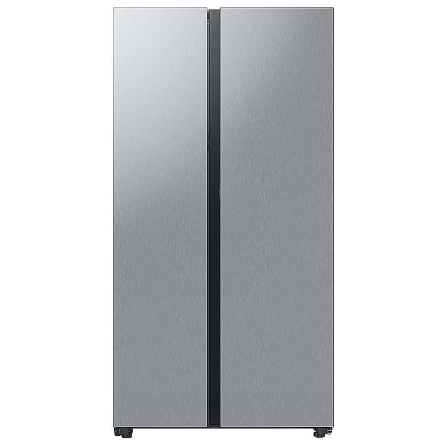 Samsung - BESPOKE Side-by-Side Counter Depth Smart Refrigerator with Beverage Center - Stainless Steel_0
