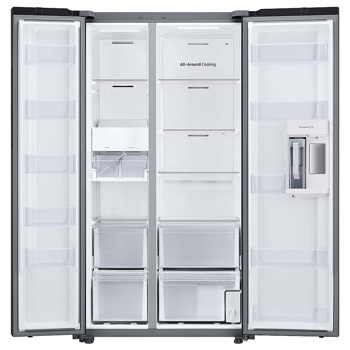 Samsung - BESPOKE Side-by-Side Counter Depth Smart Refrigerator with Beverage Center - Stainless Steel_6