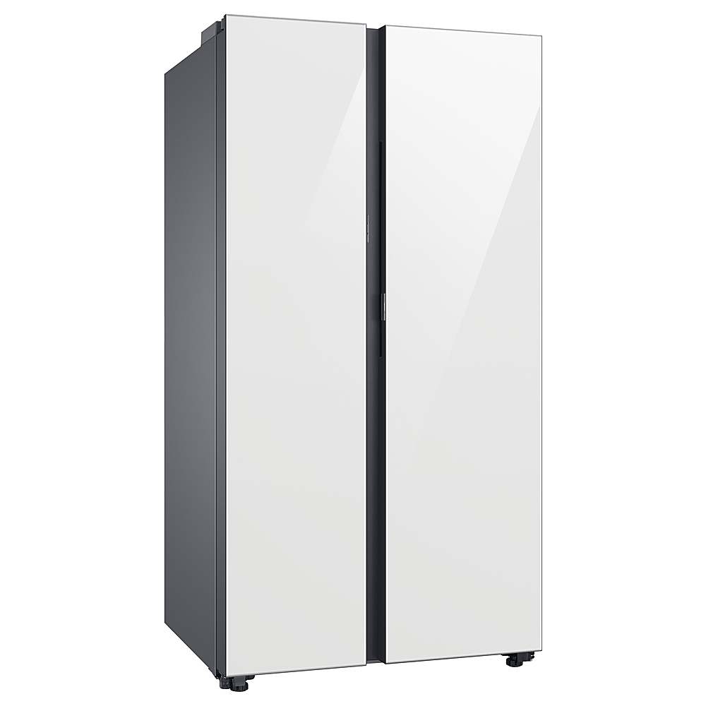 Samsung - BESPOKE Side-by-Side Counter Depth Smart Refrigerator with Beverage Center - White Glass_7