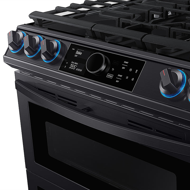 Samsung - Flex Duo 6.3 cu. ft.  Front Control Slide-in Dual Fuel Range with Smart Dial, Air Fry & WiFi, Fingerprint Resistant - Black Stainless Steel_9