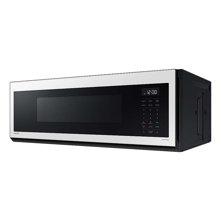 Samsung - BESPOKE 1.1 cu. ft SLIM Over-the-Range Microwave with 400 CFM Hood Ventilation, Wi-Fi and Voice Control - White Glass_5
