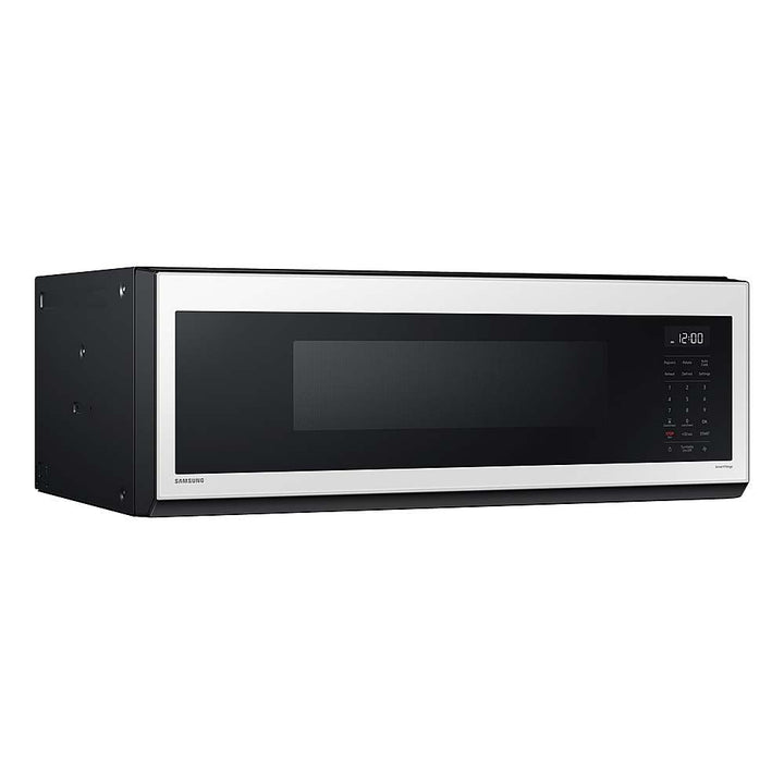 Samsung - BESPOKE 1.1 cu. ft SLIM Over-the-Range Microwave with 400 CFM Hood Ventilation, Wi-Fi and Voice Control - White Glass_3