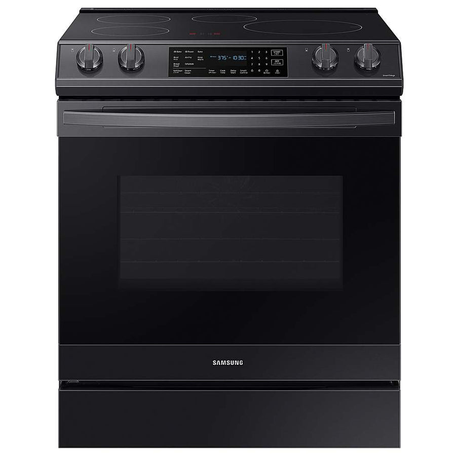 Samsung - 6.3 cu. ft. Smart Instant Heat Slide-in Induction Range with Air Fry & Convection+ - Black Stainless Steel_0