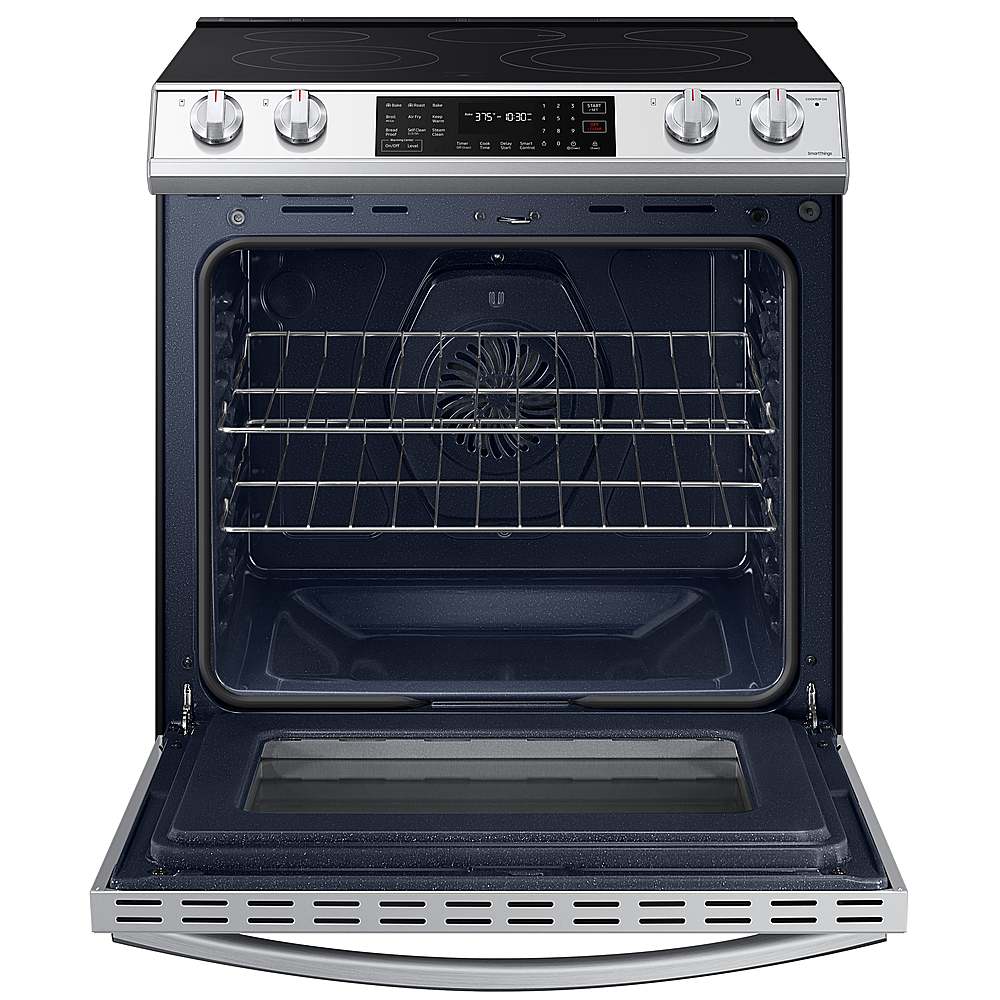 Samsung - BESPOKE 6.3 cu. ft. Smart Slide-in Electric Range with Air Fry & Convection - White Glass_7