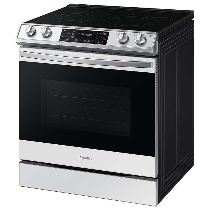 Samsung - BESPOKE 6.3 cu. ft. Smart Slide-in Electric Range with Air Fry & Convection - White Glass_2