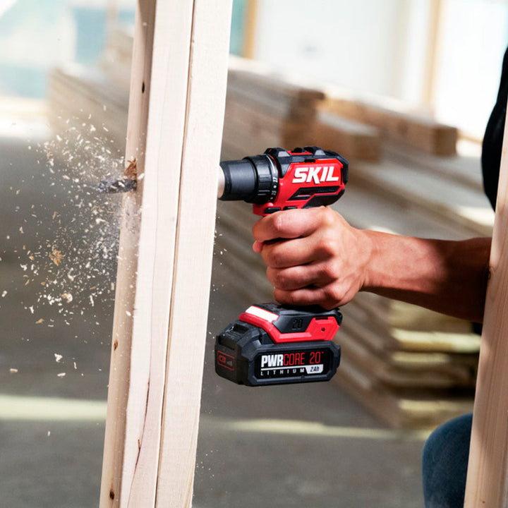 SKIL PWR CORE 20™ Brushless 20V 1/2 IN. Compact Drill Driver Kit - Black/Red_4
