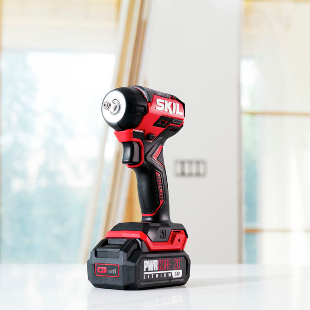 SKIL PWR CORE 20™ Brushless 20V 3/8 IN. Compact Impact Wrench Kit - Black/Red_1