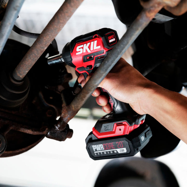SKIL PWR CORE 20™ Brushless 20V 3/8 IN. Compact Impact Wrench Kit - Black/Red_5