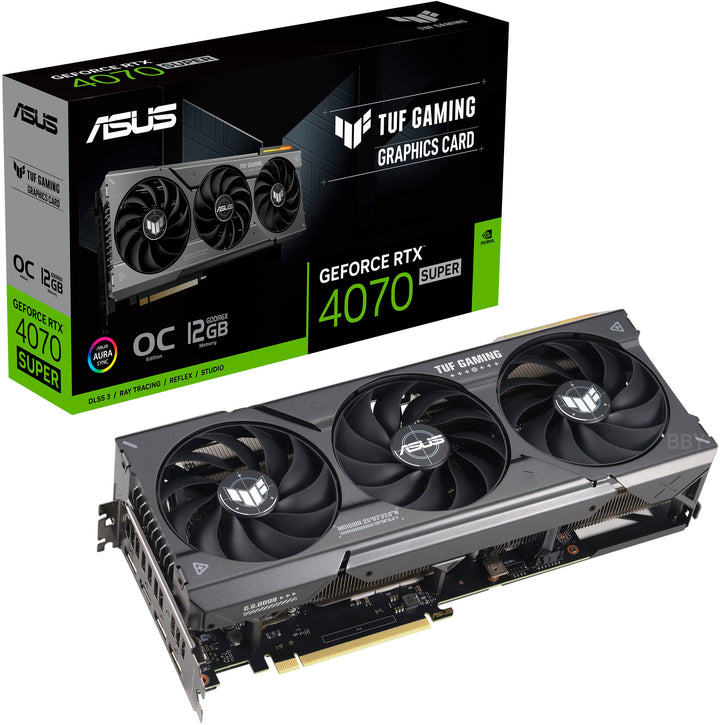 ASUS - TUF Gaming NVIDIA GeForce RTX 4070 SUPER Overclock 12GB GDDR6X PCI Express 4.0 Graphics Card - Black_2