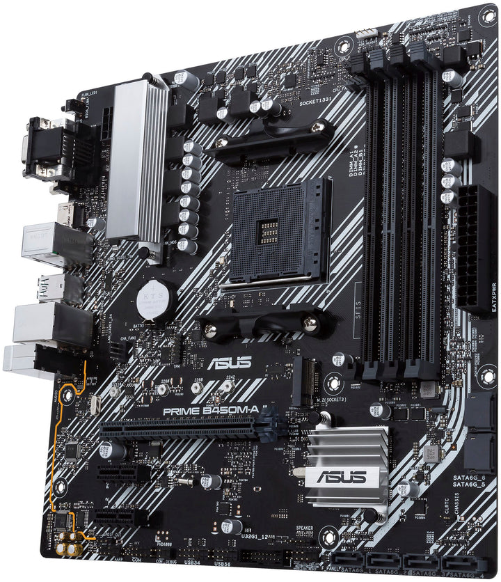ASUS - PRIME B450M-A II (AM4 Socket) USB 3.2 AMD Motherboard - Black - Black_4