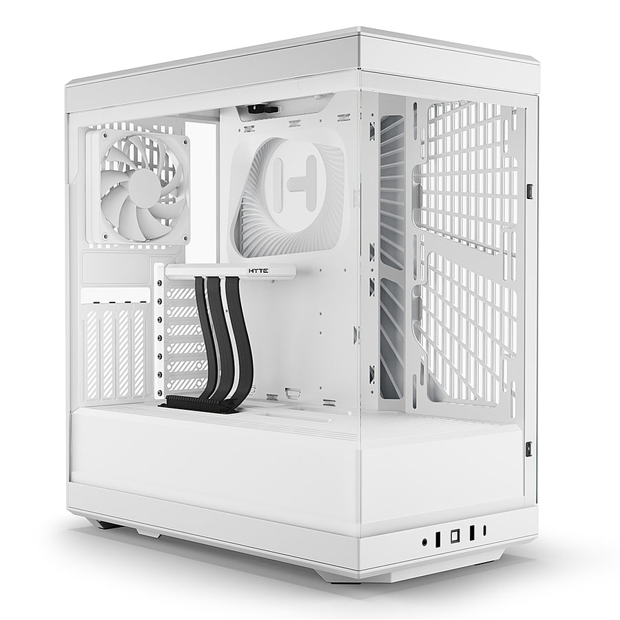 HYTE - Y40 ATX Mid-Tower Case with PCIe 4.0 Riser Cable - White/White_0
