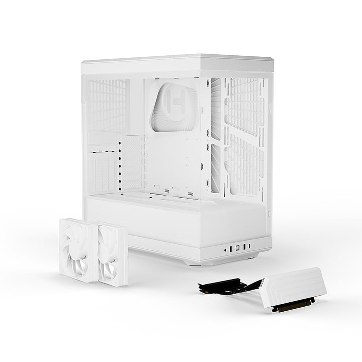 HYTE - Y40 ATX Mid-Tower Case with PCIe 4.0 Riser Cable - White/White_2