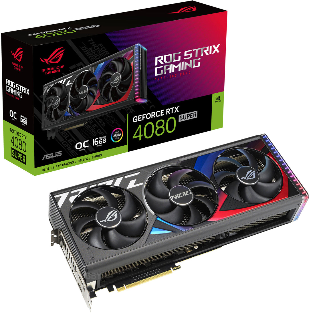 ASUS -  ROG Strix NVIDIA GeForce RTX 4080 SUPER Overclocked 16GB GDDR6X PCI Express 4.0 Strix Graphics Card - Black_2