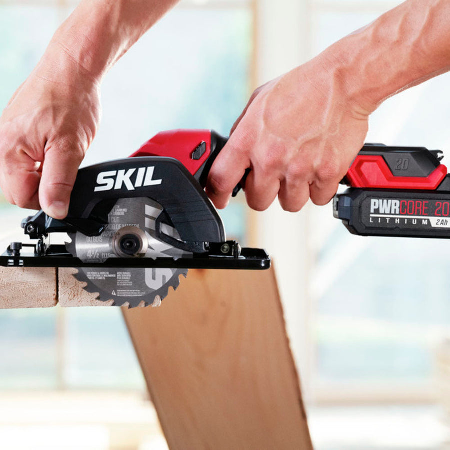 SKIL PWR CORE 20 Brushless 4-1/2 IN Comp Circ Saw Kit - Black/Red_0