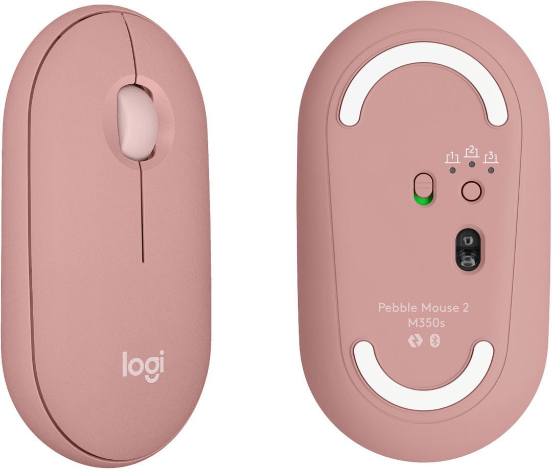Logitech - Pebble 2 Combo Compact Wireless Scissor Keyboard and Mouse Bundle for Windows, macOS, iPadOS, Chrome - Rose_5