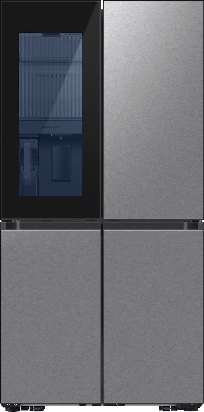 Samsung - Bespoke 29 Cu. Ft. 4-Door Flex French Door Refrigerator with Beverage Zone and Auto Open Door - Stainless Steel_0