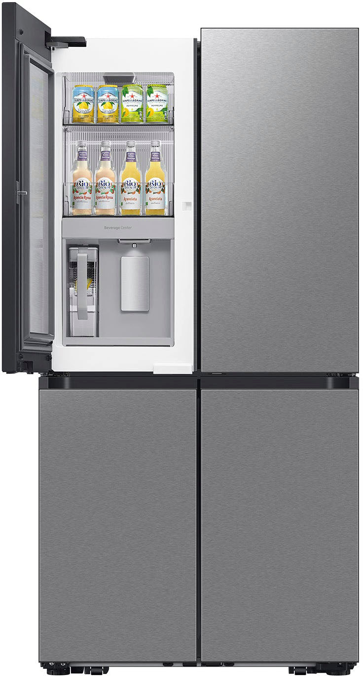 Samsung - Bespoke 29 Cu. Ft. 4-Door Flex French Door Refrigerator with Beverage Zone and Auto Open Door - Stainless Steel_1