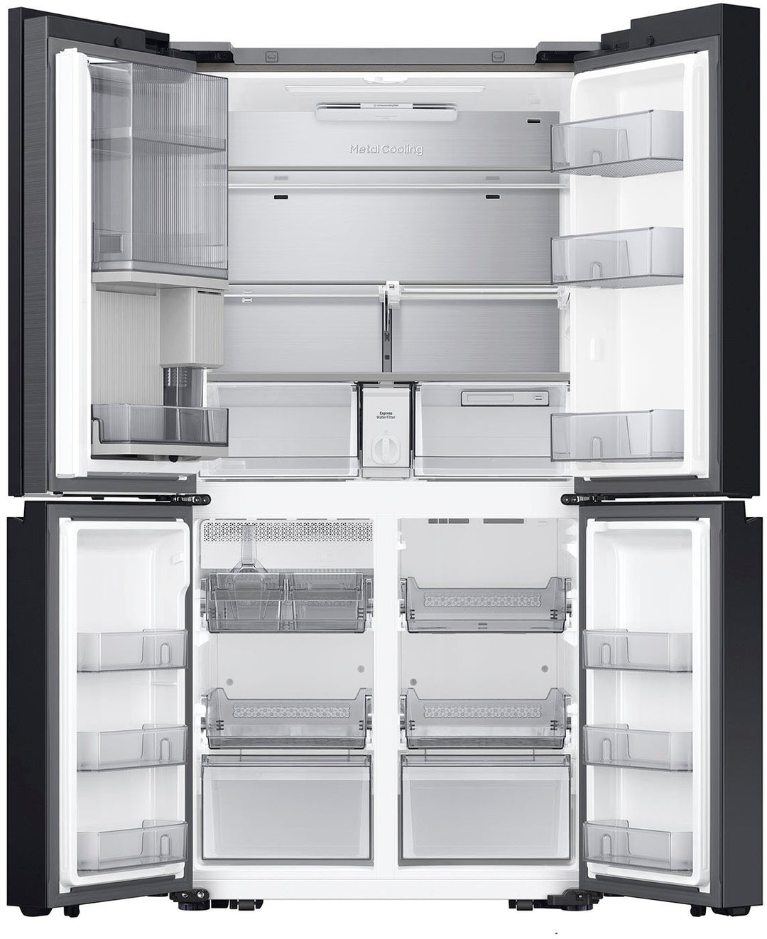 Samsung - Bespoke 23 Cu. Ft. 4-Door Flex French Door Counter Depth Refrigerator with Beverage Zone and Auto Open Door - Stainless Steel_5