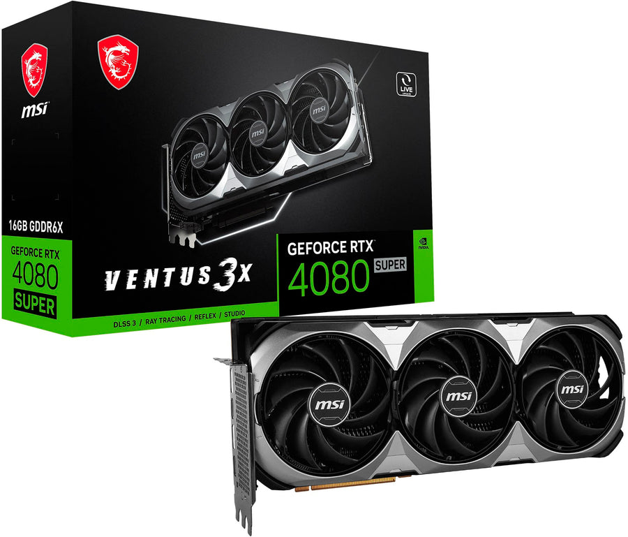 MSI - NVIDIA GeForce RTX 4080 SUPER 16GB VENTUS 3X OC 16GB GDDR6X PCI Express 4.0 Graphics Card - Black_0