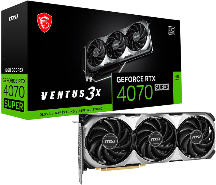 MSI - NVIDIA GeForce RTX 4070 SUPER 12GB VENTUS 3X OC 12GB GDDR6X PCI Express 4.0 Graphics Card - Black_0