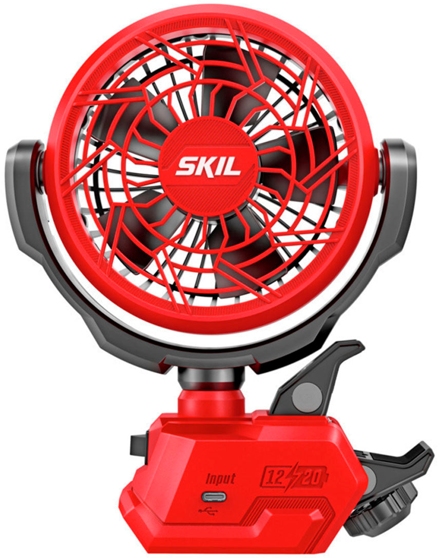 SKIL 12/20V Multi Volt Brushless 4in. Clamp Fan, Tool Only - Red_0