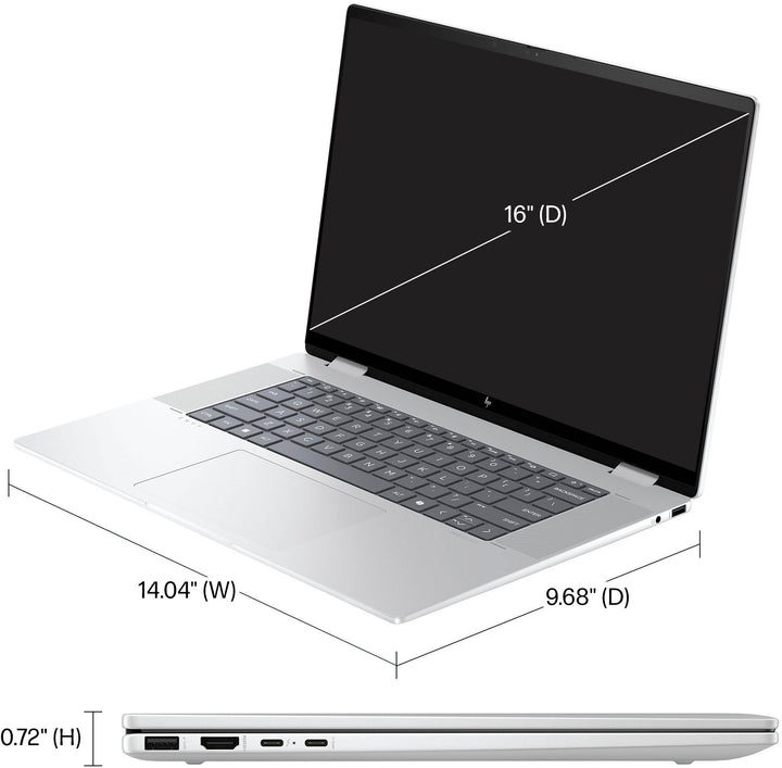 HP - Envy 2-in-1 16" Wide Ultra XGA Touch-Screen Laptop - Intel Core Ultra 7 - 32GB Memory - 2TB SSD - Glacier Silver_4