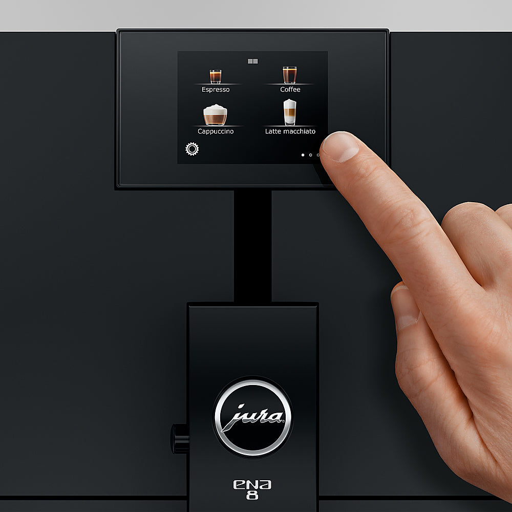 Jura - ENA 8 Touchscreen Automatic Coffee Machine with 15 Coffee Specialty Drinks - Full Metropolitan Black_2