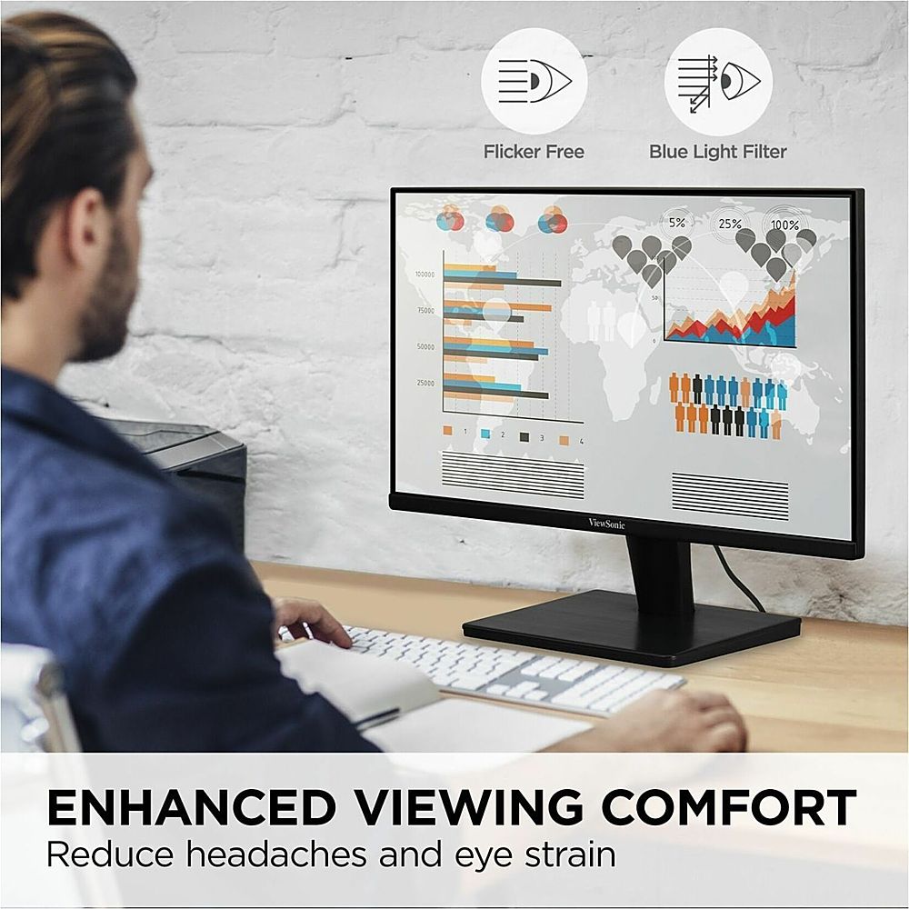 ViewSonic - VS2447M 24" LCD FHD AMD FreeSync Monitor (HDMI, VGA) - Black_5